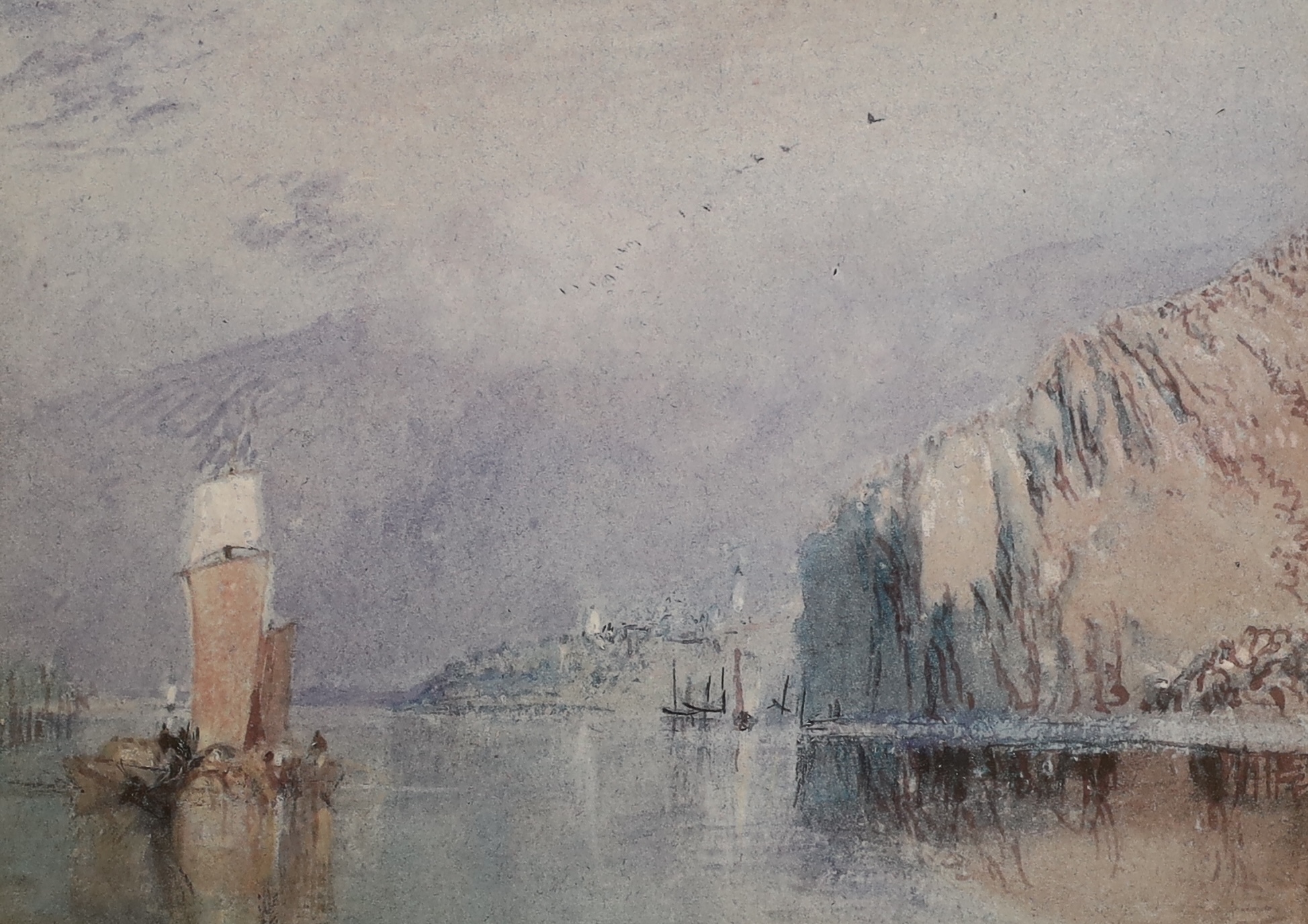 After J M W Turner, six colour prints, Famous landscapes with COA's from the Ashmolian Museum edition, 14 x 19cm
